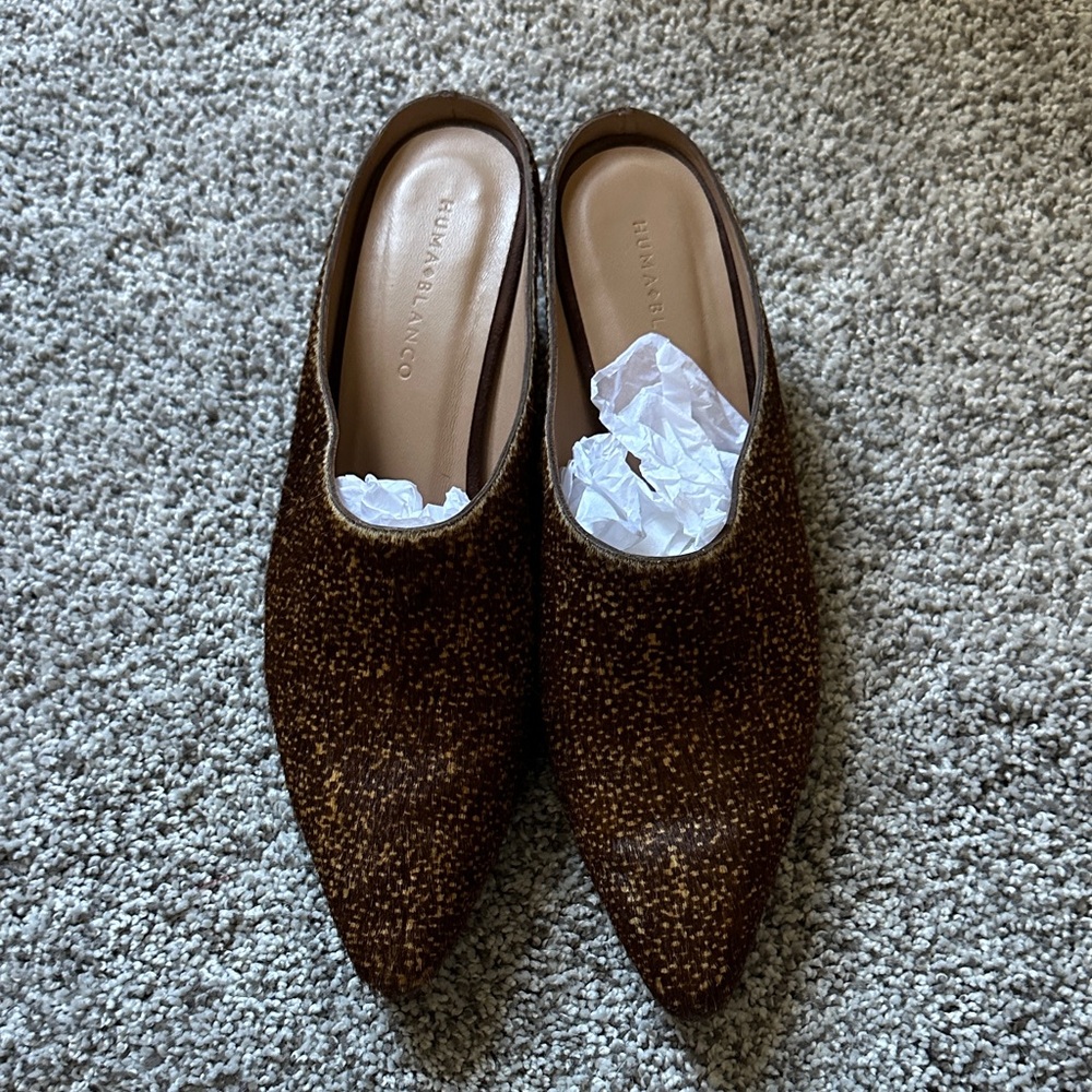 Huma Blanco Dorothy Dotted Pony Hair Mules